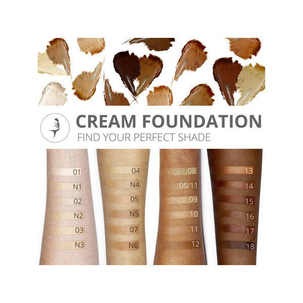 12 Shade Cream Foundation Palette - Medium to Dark - Image 3