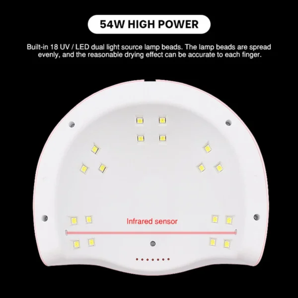Professional Gel Polish LED Nail Dryer Lamp - Image 2